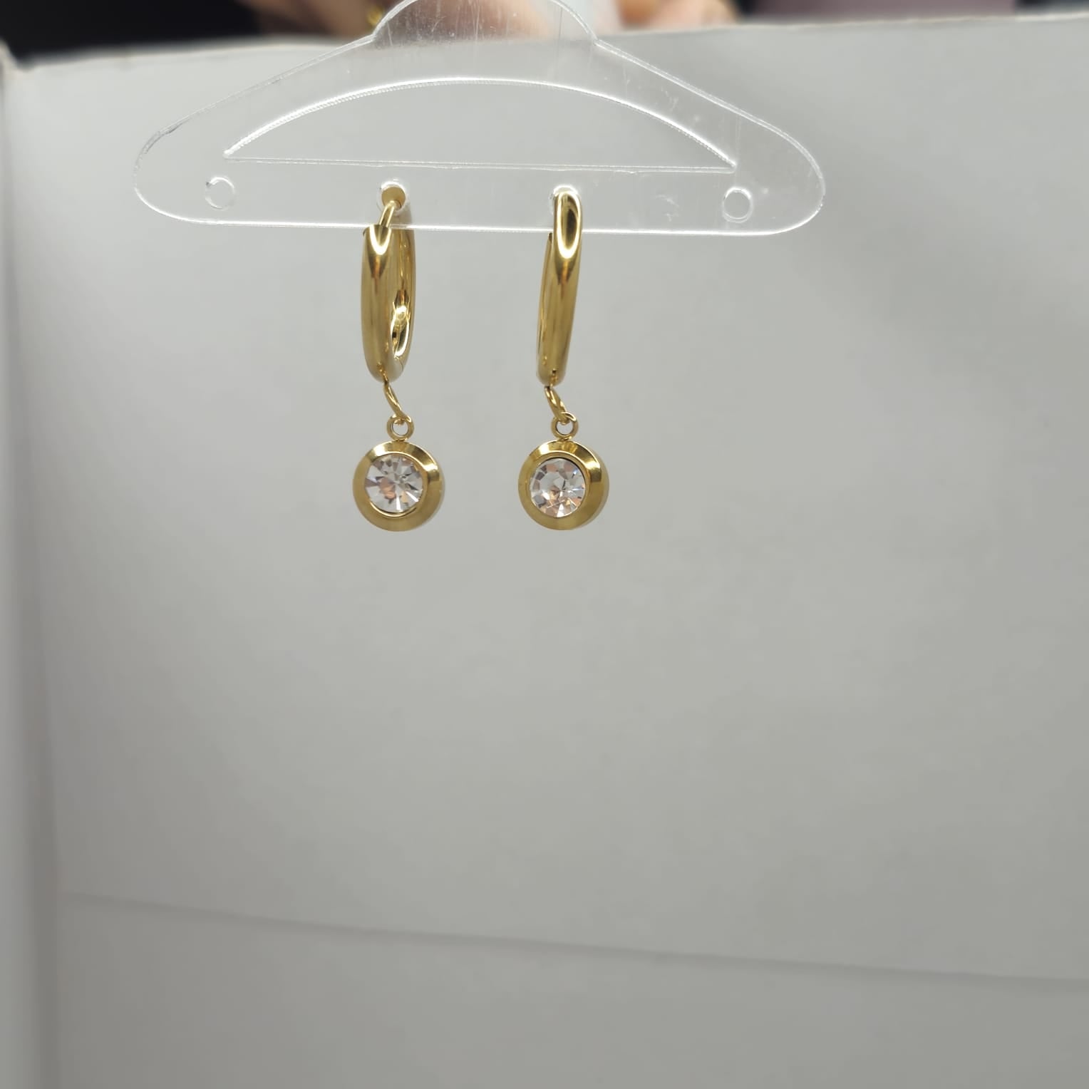 Diamond Drop Hoop Earing