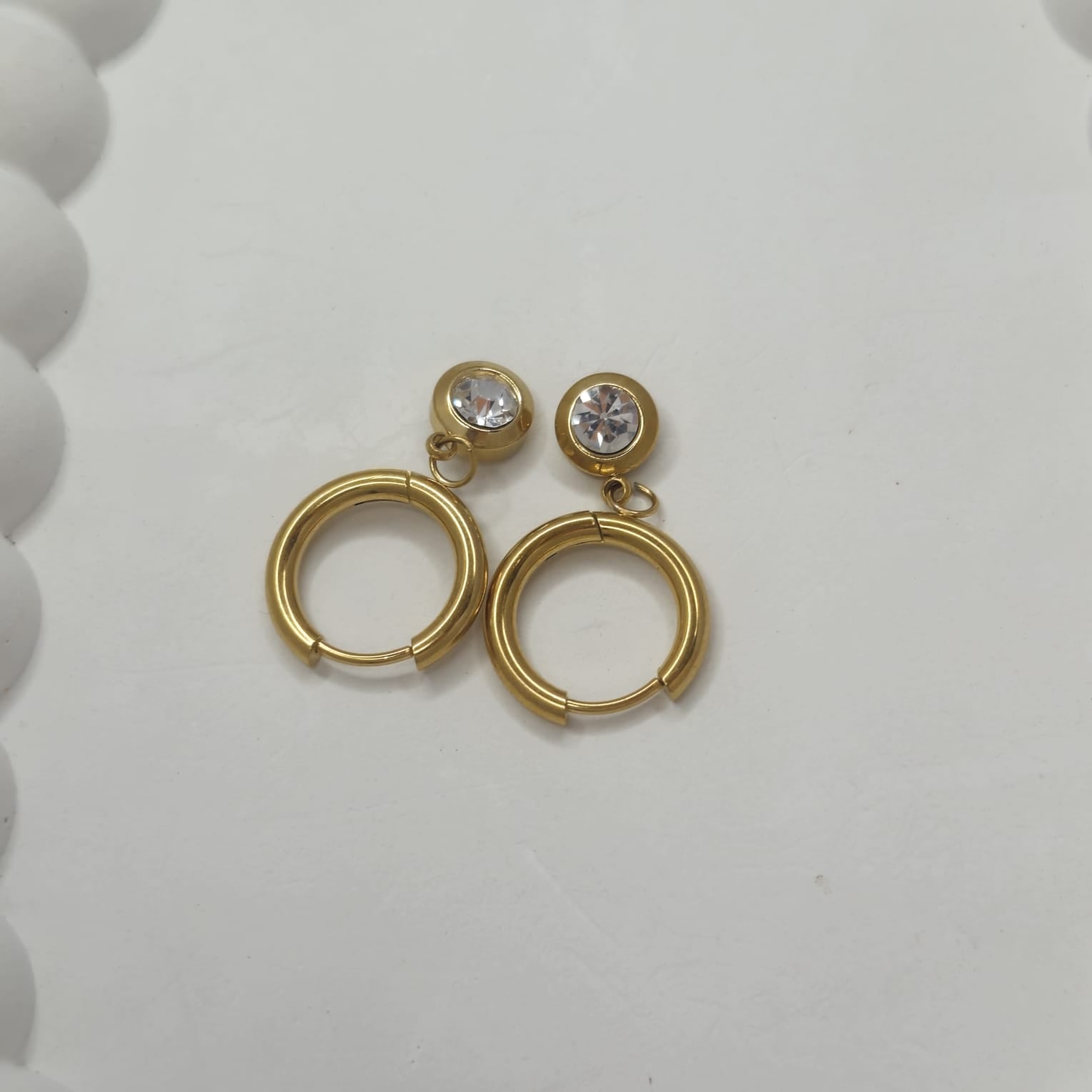 Diamond Drop Hoop Earing
